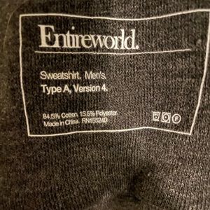 Entireworld mens heather black crewneck